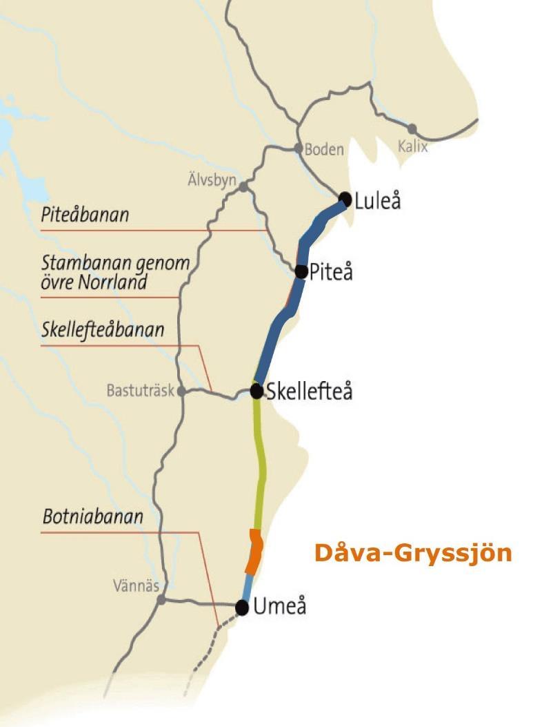 1. Beskrivning av projektet Norrbotniabanan bedöms skapa förutsättningar för en hållbar samhällsutveckling, ökad konkurrenskraft för näringslivet och en positiv regional utveckling.