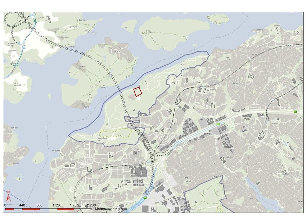 Beskrivning av verksamheten Sätra varv Sätraskogens naturreservat Skärholmen Figur 1: Aktuella arbetsområden Förbifart Stockholm delprojekt Tunnel Söder omfattar två större entreprenader, entreprenad