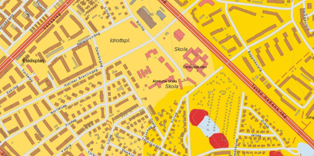 Figur 6. Jordartskarta över området. Bildkälla: SGU:s jordartskarta (2018). 3.4.1 Förorenade områden Länsstyrelsens kartverktyg (2018) visar en markering inom utredningsområdet Ej riskklassad. 3.5 PLANERAD BEBYGGELSE Situationsplanen för utredningsområdet visas i Figur 7.