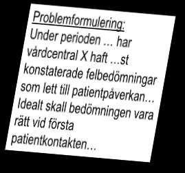 Problemformulering Vad är det?