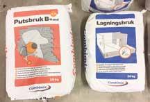 Vi rekommenderar Combimix produkter då dessa är bra, prisvärda och kan köpas hos återförsäljare över hela Sverige (bl a Bauhaus).