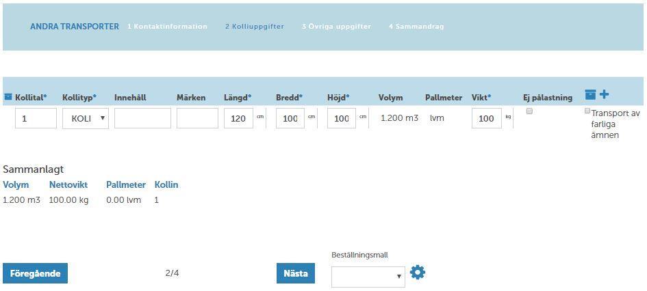 11 Vikt o I Kaukokiito Paket-produkten är vikten för ett enskilt kolli högst 35 kg, försändelsens totalvikt max.