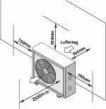 Till v-pump Från v-pump (1) (3) Från reningsverk Till poolen 3.3 Poolvärmepumpens placering Poolvärmepumpen kommer att fungera bra under följande förutsättningar: (2) 1. Tillgång till frisk luft 2.