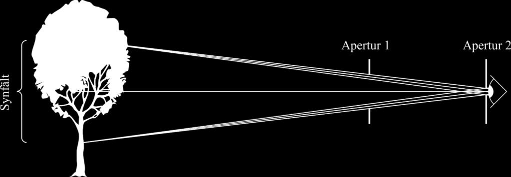 Optik 1 68 Föreläsning 14 (kap 5.7 i Optics) Aperturstopp, in- och utträdespupill Vad har linsers diameter för betydelse? Hittills har vi behandlat avbildningen i sig, dvs.