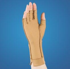 22 Hjälp för Hand & Arm 907 Isotoner-handske, ¾-fingrar Latexfria handskar med lätt kompression för lätt smärta och svullnad av handen. Mjuk, sömlös konstruktion som eliminerar tryckpunkter.