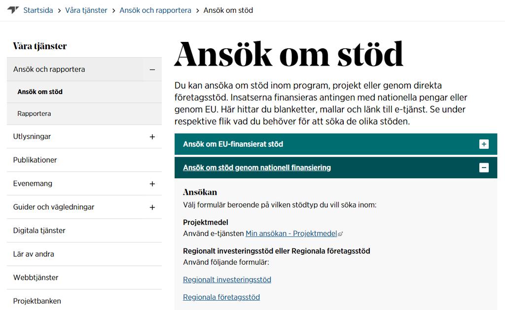 Intyg om försumbart stöd