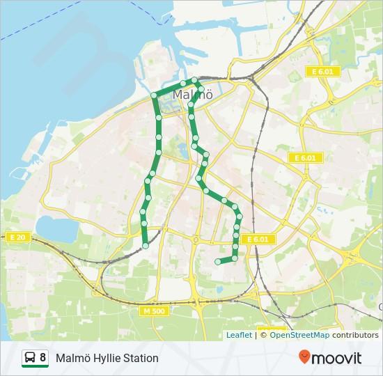 Riktning: Malmö Hyllie Station 29 stopp VISA LINJE SCHEMA Malmö Lindängen Serenadgatan 63, Malmö Malmö Lindängsstigen Munkhättegatan 224, Malmö Malmö Fosie Kyrka Koralgatan 17, Malmö Malmö Hermodsdal