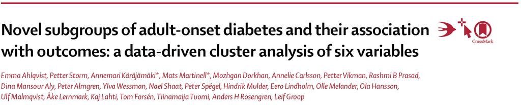 HBA1c GAD BMI Diabetes komplikationer Ålder vid diagnos HOMA 2-IR