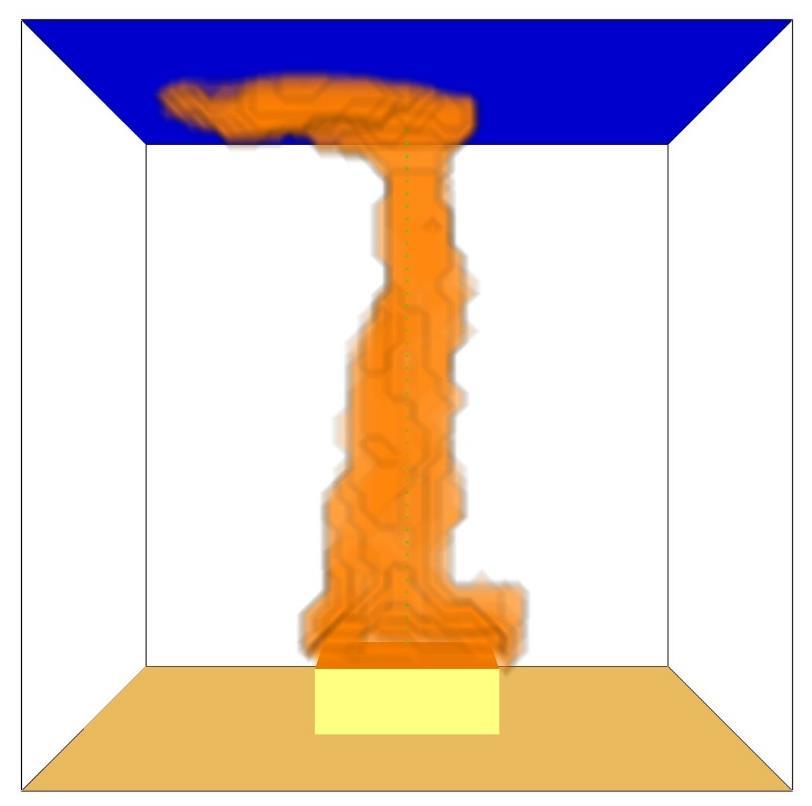 4 Sensitivity analysis 4.1 FDS The sensitivity analysis from the FDS simulations is presented in this section. Figure 10 shows where the devices are located and a brief sequence of the fire behavior.