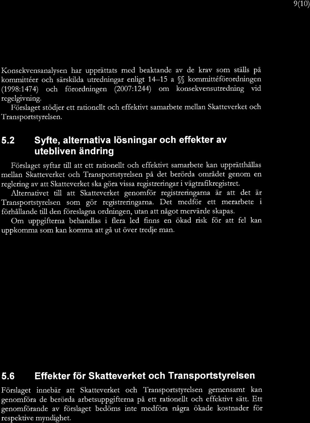 9(10) 5 Konsekvensanalys 5.