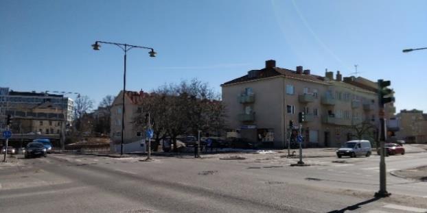 Korsningen Ringgatan/Karslundsgatan.