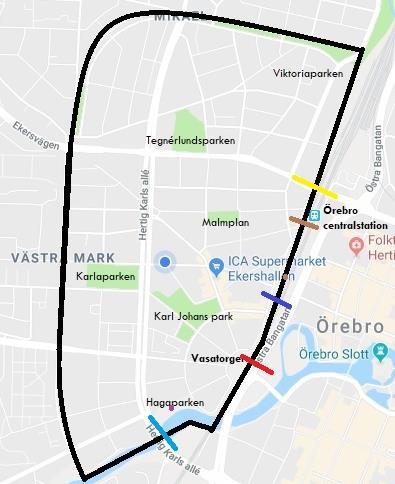 Inom centrala Väster ryms sex lokala parker: Hagaparken, Karl Johans park, Karlaparken, Malmplan, Tegnérlunden och Viktoriaparken. Utöver parkerna är centrala Väster ett relativt grönt område.