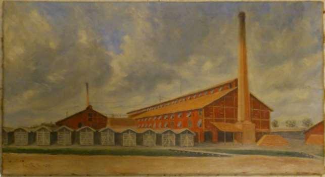 , Sala Tegelbruk, oljemålning på duk 1924,