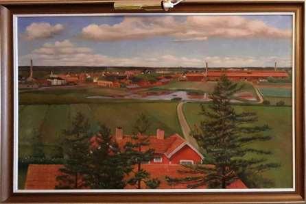 , Utsikt från Östaberg, oljemålning på duk 1925, 61 x 94 cm.