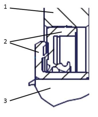 5 Inspektion och underhåll 5.2.6 Axeltätningsringar Axeltätningsringar är kontakttätningar med tätningsläppar av elastomermaterial. Tätningsläpparna har smörjts med ett specialsmörjmedel på fabriken.