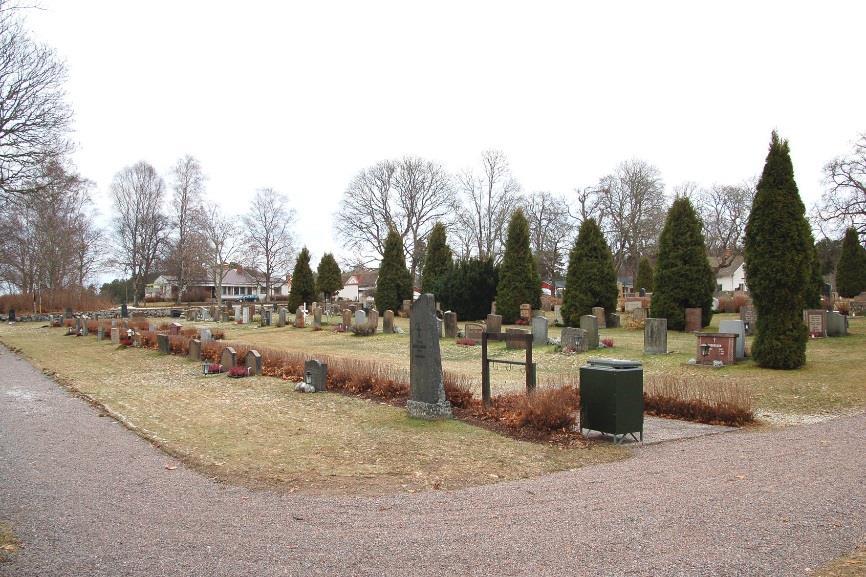 KVARTERENS KARAKTÄR Nordvästra kvarteret I det närmaste hela det nordvästra kvarteret består av aktiva gravrätter och det är avsett för jordgravar, större familjegravar längs västra och norra sidan