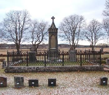 Gravnummer Ö 02 126-129 Tillkomstår 1877 Stora stenen: Edvard Otto Benedicks 1818 1877 Familjegraf stenen: Gustaf Benedicks Född 18/4 1848 Död 25/11