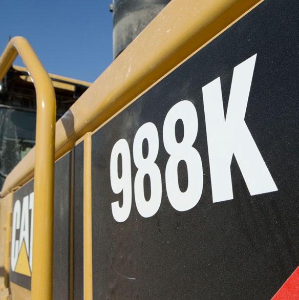 Servicevänlighet Ger ökad drifttid genom att minska servicebehovet. Vi kan hjälpa dig att lyckas genom att säkerställa att din 988K har konstruktionsfinesser som minskar stilleståndstiden.