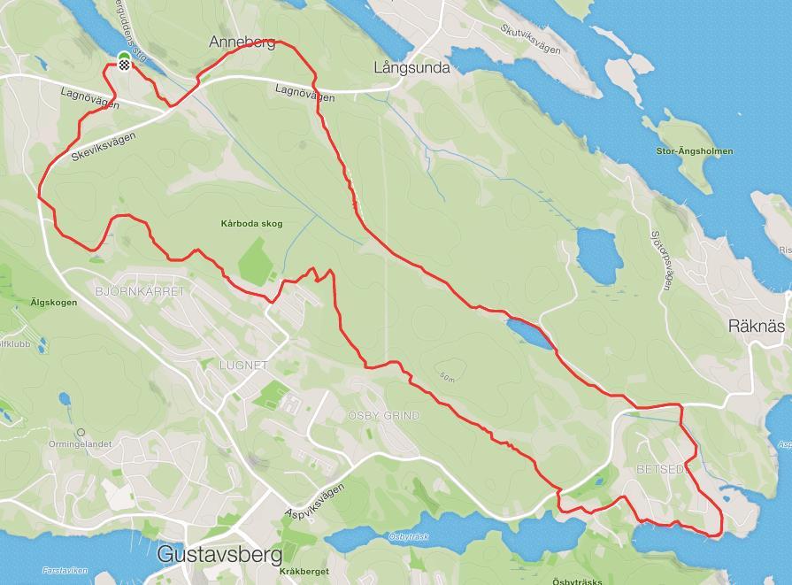 Betsederundan Beskrivning: Varierad och relativt lättcyklad runda på fina stigar och spår till Betsedeviken Rundan passerar Skeviks Grotta efter ca 1,7 km och fortsätter sedan blandat bitvis på
