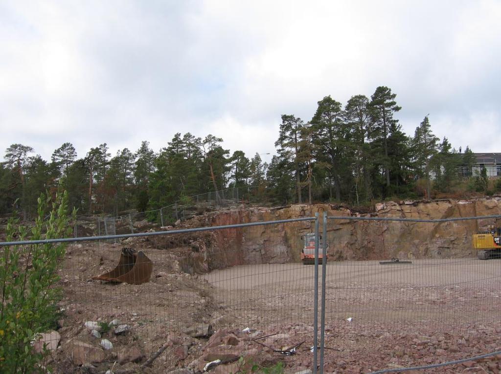Fotograferat från Handelslänken, sydöstra delen av planområdet.