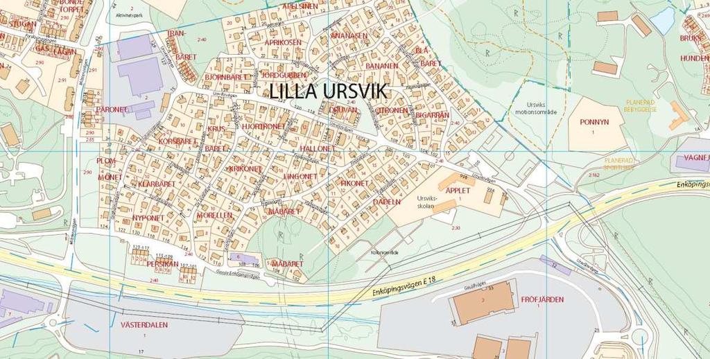2012-11-20 3 (16) nordväst mot villabebyggelse, i norr mot Ursviksvägen och Ursviks motionsområde samt i söder och öster mot ett område med kolonilotter.