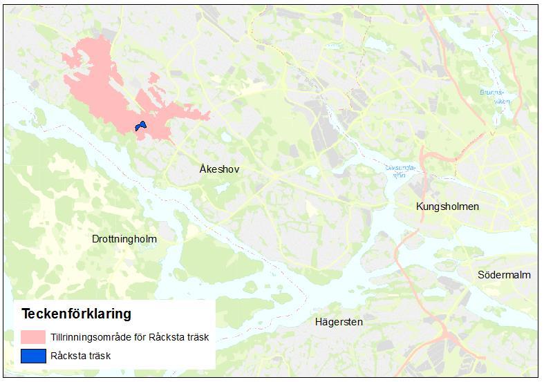 4 Råcksta träsk Råcksta Träsk är en vattenförekomst enligt beslutet från Vattenmyndigheten Norra Östersjöns vattendistrikt den 21 december 2016.