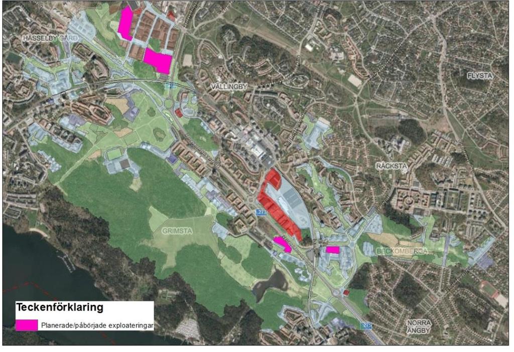 Detaljplanen Johannelund 4 är en del av Vinsta industriområde och ligger i västra delen av tillrinningsområdet norr om Lövstavägen i anslutning till Bergslagsvägen, se Figur 6.