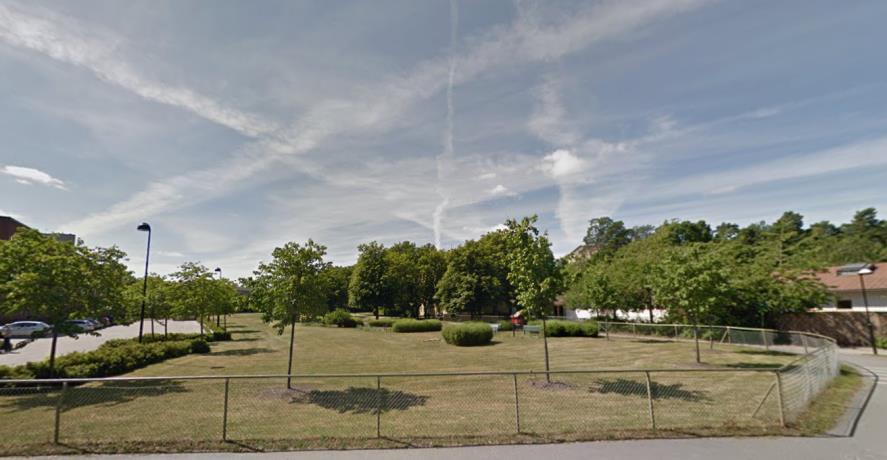 Figur 40 Bild på dagsläget. Under parken skulle magasinet kunna anläggas.