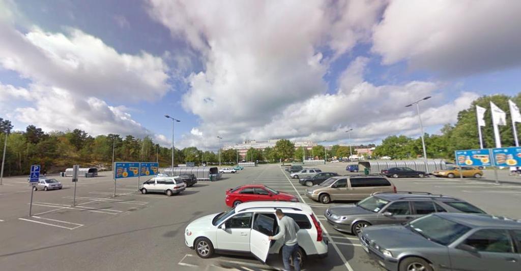 Figur 42 Bild på nuläget, Coops parkering.