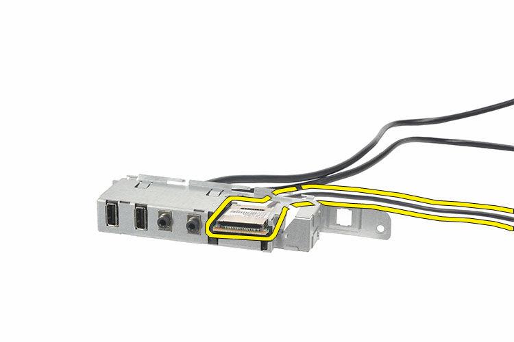 10. Ta bort SD-kortläsaren från fästet för I/O-panelen. Installera I/O-panelen 1. Placera SD-kortläsaren i fästet för I/O-panelen. 2.