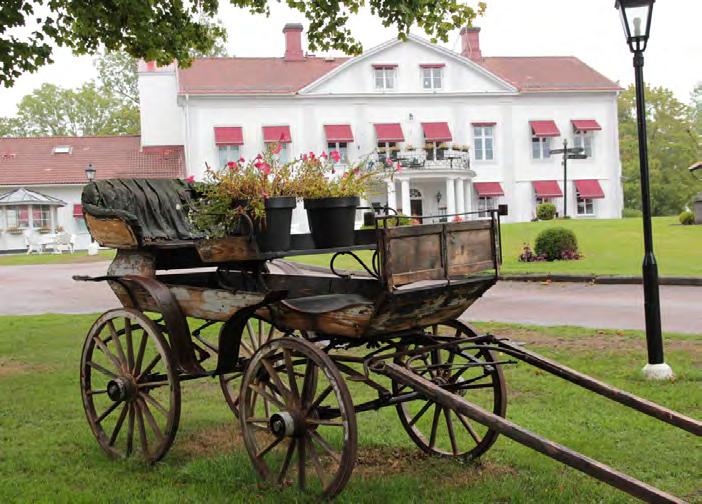 Dömle herrgård, tidigare stiftsgård, var plats för årsstämma och övernattning. Dömle herrgård utanför Deje.