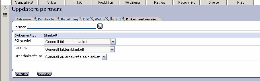Detaljerad specifikation från produktionsorder på följesedel/faktura: Denna ruta behöver ni endast fylla i om ni ska göra en manuell faktura eller om ni kör Sandviks affärsflöde.