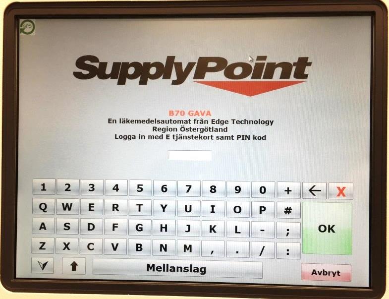 På skärmen i automaten står det då Ange PIN på kortläsaren, Försök 1 av 3 och ange din sexsiffriga kod som tillhör din