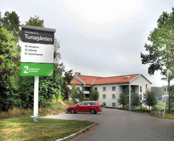 Verksamhetsskyltar Verksamhetsskyltarna ska i första hand vara informativa och tydliga. Huvudbudskapet/informationen placeras överst, i detta fall Tuna gården.