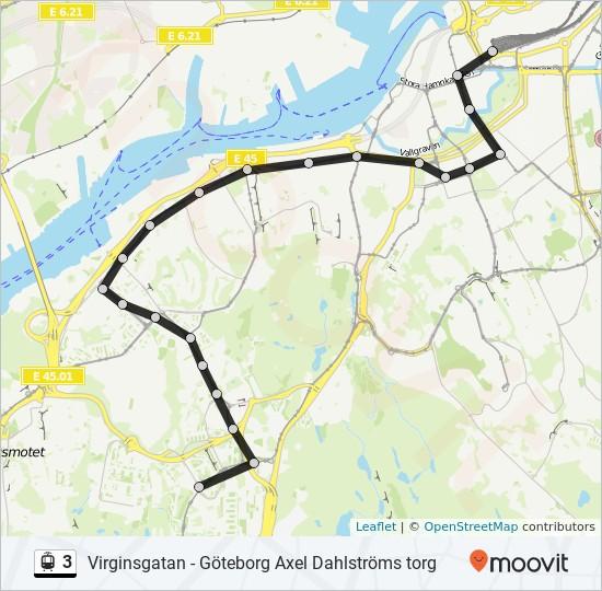 Riktning: 22 stopp Göteborg Axel Dahlströms Torg Plåtmyntsgatan 31, Göteborg Göteborg Marklandsgatan C, Göteborg Göteborg Bokekullsgatan Kungsladugårdsgatan 132, Göteborg Göteborg Högsbogatan