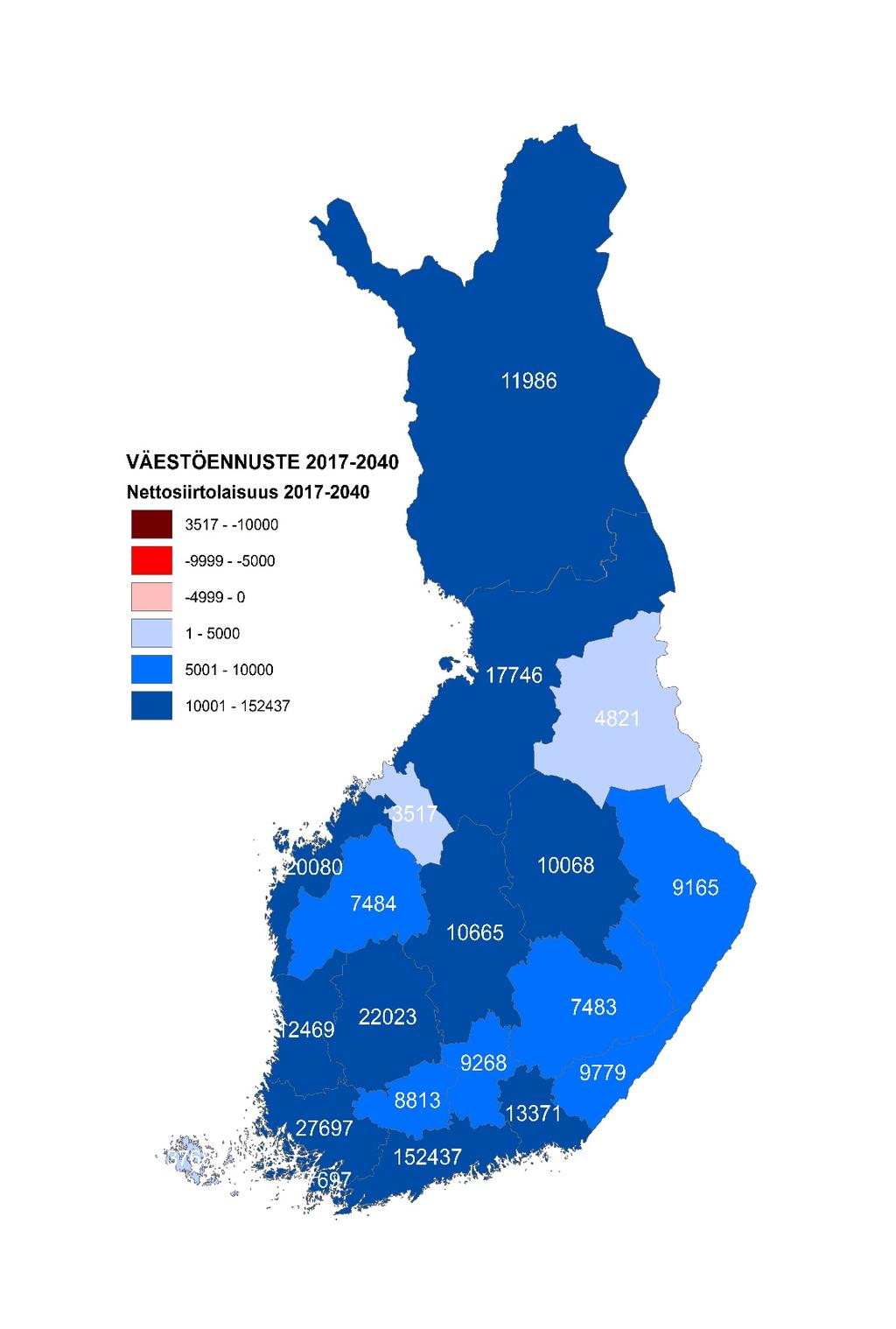 Faktorer i befolkningsutvecklingen i befolkningsprognosen för landskapen 2017 2040 BEFOLKNINGSPROGNOS 2017 2040 Naturlig befolkningstillväxt