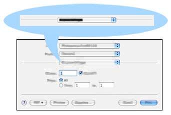 ?: Öppna Mac Hjälp. Förhandsvisa: Förhandsgranska utskriften på skärmen. PDF: Konverterar och sparar dokumentet som Adobe PDF-format. Fax: Faxa dokumentet.