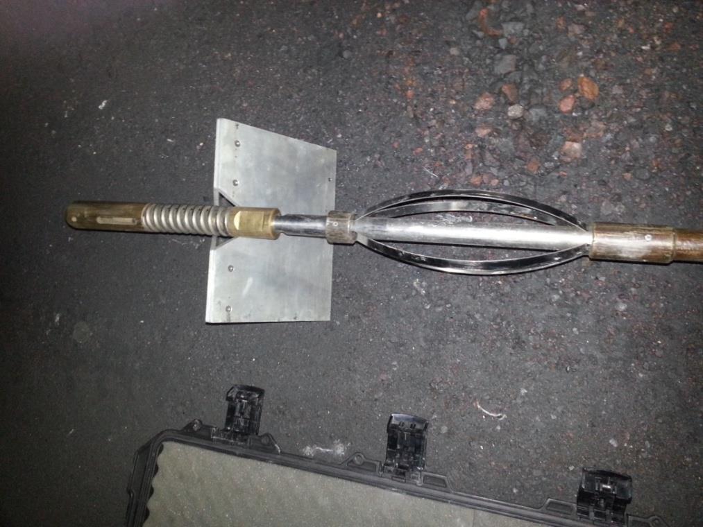 Figur 14. Krökningsmätningsutrustningens främre del. 3.3 Längdfaktor Laddtrucken längdmätningssystem är inte hundra procent tillförlitligt.