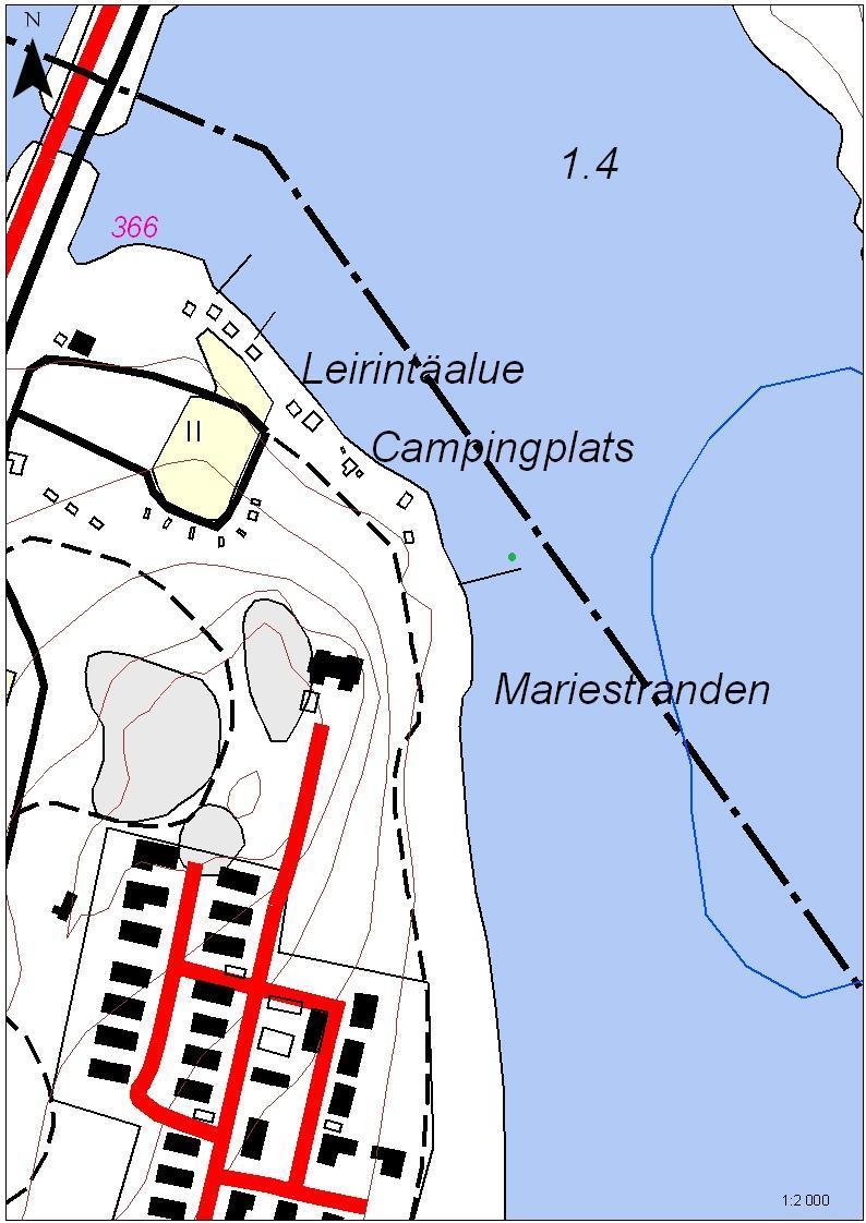 Figur 3: Karta över Mariestrand Campingområde och