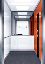 Böjda ändar och silverfärgad eller svart finish är ett perfekt komplement till din fördefinierade hisskorg. Placera dem på den bakre väggen eller på sidoväggarna.