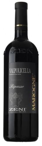 Italien - Cantina F.lli Zeni Zeni Valpolicella Marogne Ripasso Superiore Vinet är tillverkat av de traditionella druvorna för området Corvina, Rondinella och Molinara.
