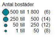 Antalet bostäder i antagna detaljplaner Under 2017 antogs totalt 45 detaljplaner för bostadsändamål.