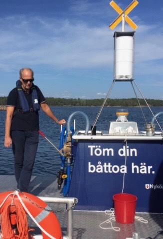 Hur tar vi hand om Sörmlands skärgård? Toatömningsstationen kom på plats i augusti 2017.