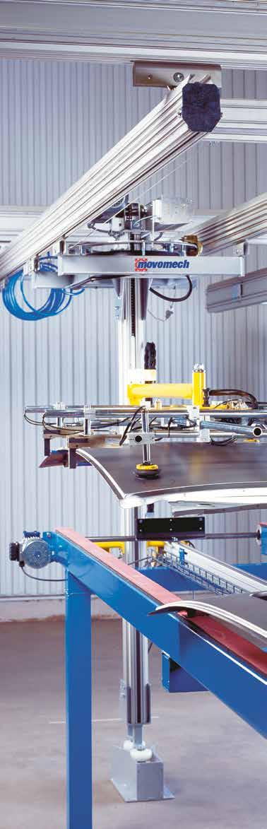 Mechrail skensystem med elektrisk Mechlift och vakuumverktyg Skensystem Mechrail Mechrail Komplett skensystem i aluminium Ergonomiskt och lätthanterat Låg egenvikt Modulärt och utbyggbart Stort