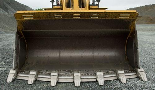 1 Bergskopor Konstruerade för användning i schakt eller ytlastning av kalksten och annan obearbetad sten. Används även vid lastning av lastfordon och tråg för en mängd olika stenbrottsmaterial.