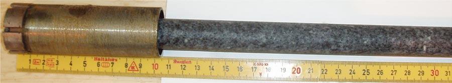 91 m overcore sample 1:2:1, 68.
