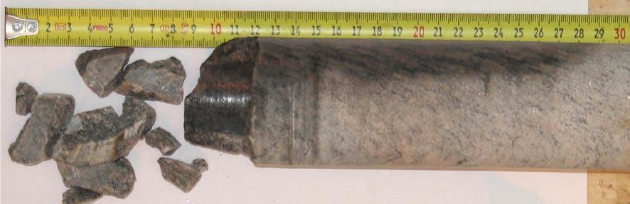 49 m pilot core (30 cm) 3:2:2,