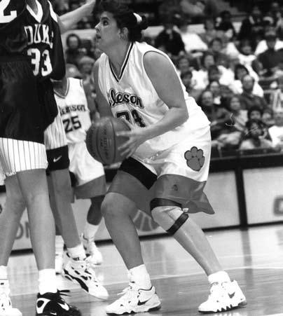 ..became only the second player in Clemson history to lead the team in scoring for four seasons...finished her career in fourth place for most three-point field goals made with 124.