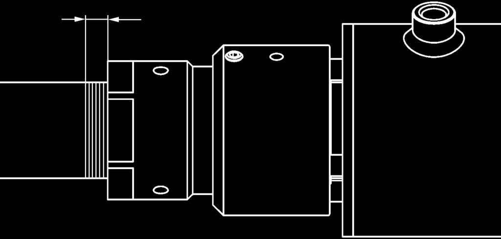 Använd ZEPRO verktyg art. no. 59693 (60 mm). Justera alltid båda cylindrarna. Bild 40. Justering av anliggning mot påbyggnad 4. Skruva fast låsskruvarna (pos. 5, 6, 7, se Bild 42).