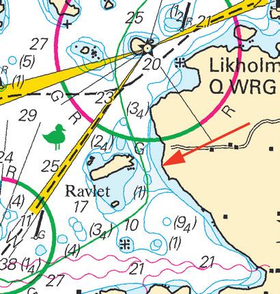 13 Nr 295 Skagerrak / Skagerrak * 6152 Sjökort/Chart: 937 Sverige. Skagerrak. SV om Strömstad. Sundet Norra Öddö - Ravlet. Prick indragen. Djup ändras.